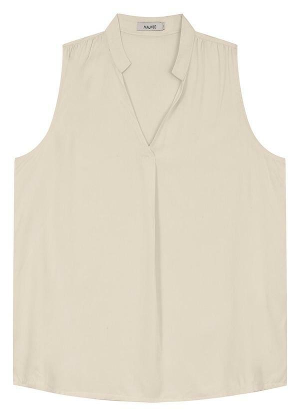 Malwee - Blusa Evasê em Viscose Off White