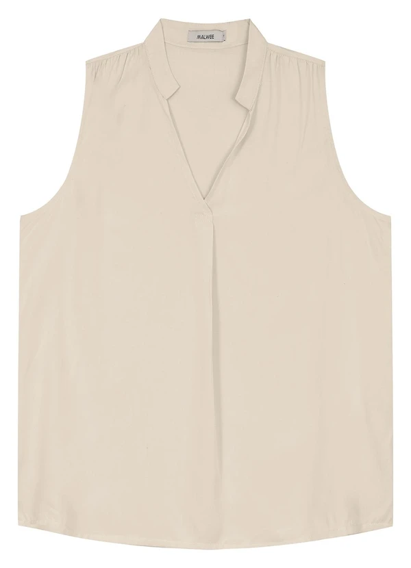 Malwee - Blusa Evasê em Viscose Off White