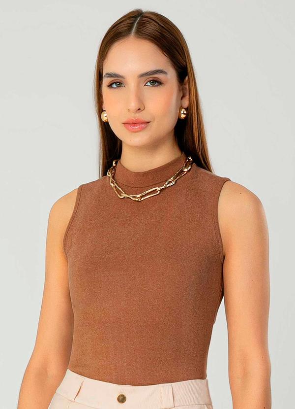 Gris - Blusa Feminina Adulta Versátil Bege