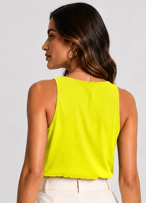 Infinita Cor - Blusa Feminina Degrade com Limpeza Amarelo - INFINITA COR