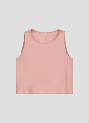 Cereja Rosa - Blusa Feminina em Viscose sem Mangas Rosa - CEREJA ROSA