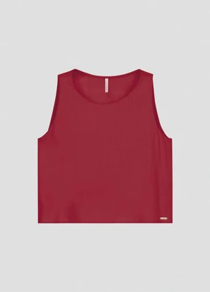 Cereja Rosa - Blusa Feminina em Viscose sem Mangas Vermelho - CEREJA ROSA