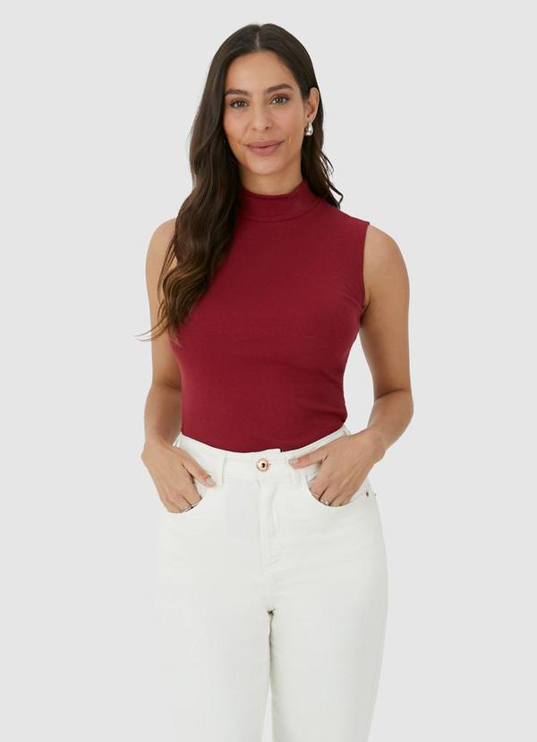 Malwee - Blusa Feminina Justa em Ribana Vermelho