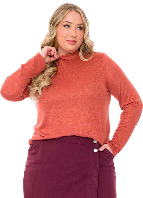 Lisamour - Blusa Feminina Marrom