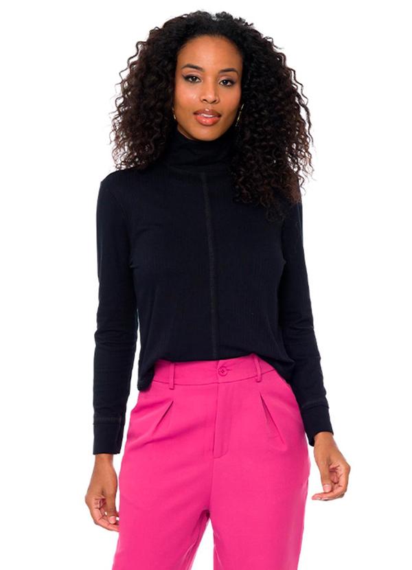 Doce Trama - Blusa Feminina Preto