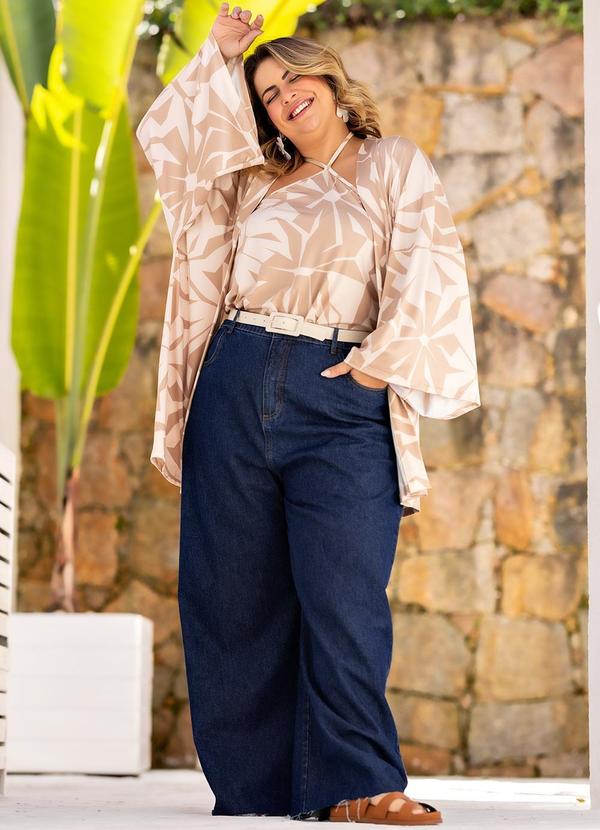 Quintess - Blusa Floral Abstrato em Malha Crepe 16