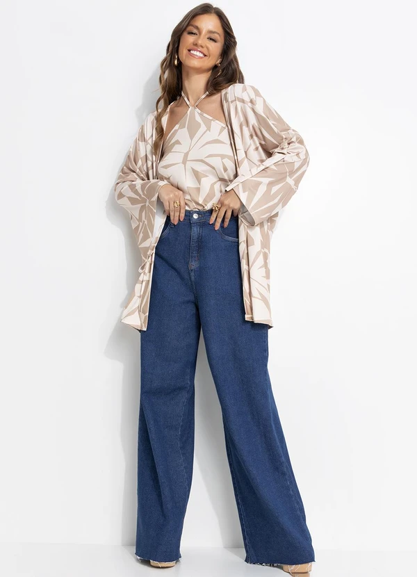 Quintess - Blusa Floral Abstrato em Malha Crepe 5