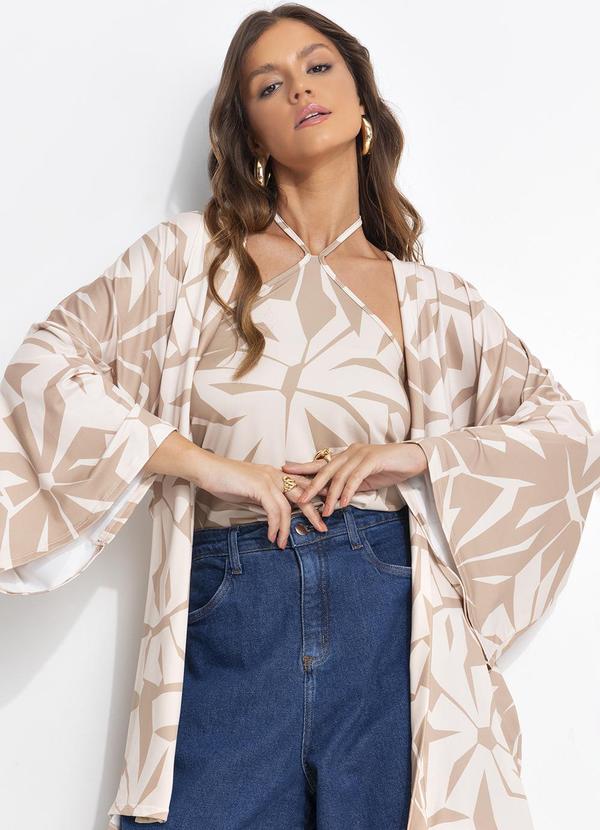 Quintess - Blusa Floral Abstrato em Malha Crepe 7