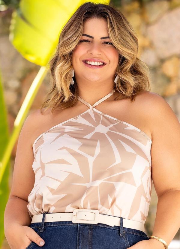Quintess - Blusa Floral Abstrato em Malha Crepe 9
