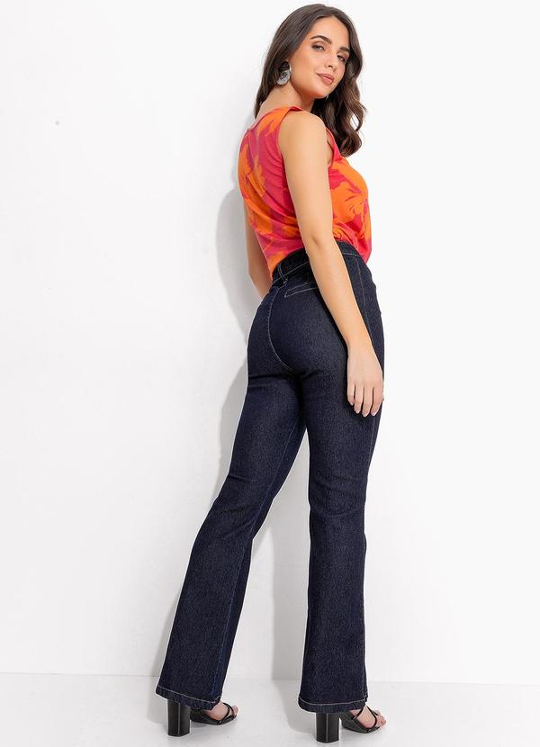 Quintess - Blusa Floral Laranja em Malha de Viscose 4