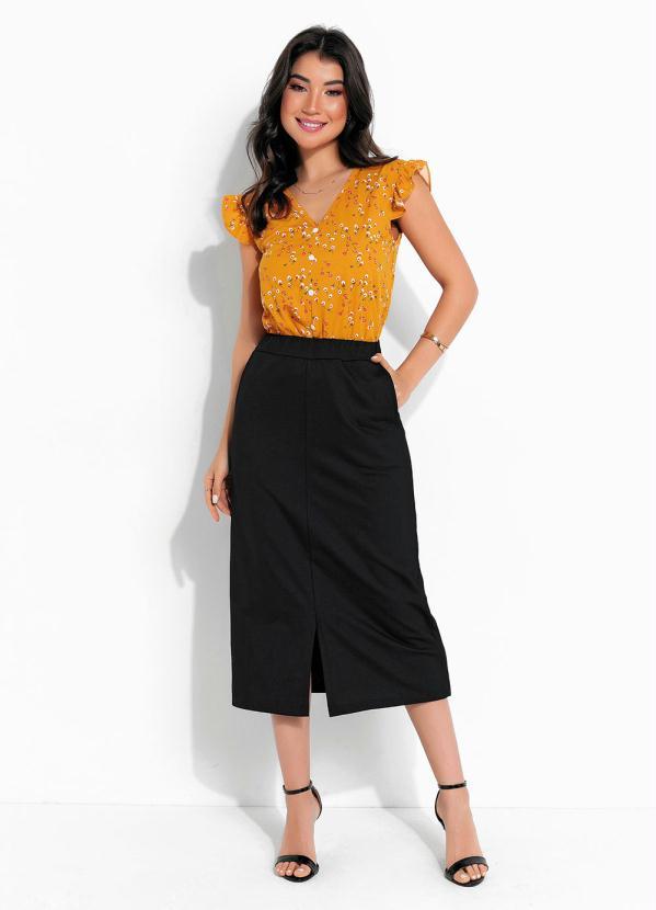 Rosalie - Blusa Floral Mini Decote V 2