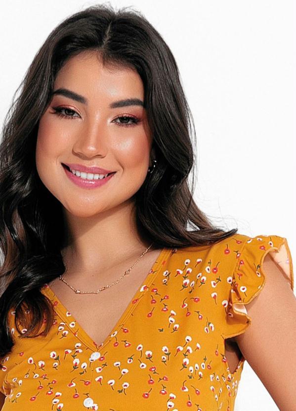 Rosalie - Blusa Floral Mini Decote V 3