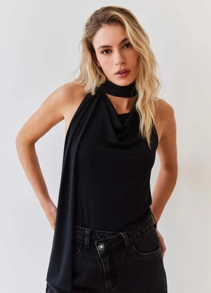 Sofie - Blusa Frente Única com Gola Degagê Fluid Bloom - S - SOFIE