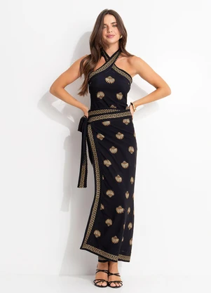 Farm - Blusa Frente Única Conchita Preto - FARM