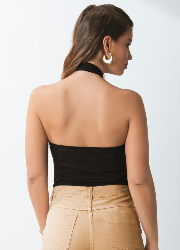 Quintess - Blusa Frente Única Preta 2