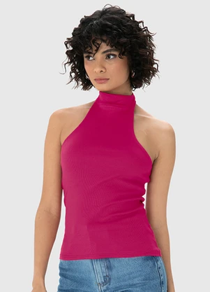 Enfim - Blusa Fúcsia Justa em Ribana - ENFIM