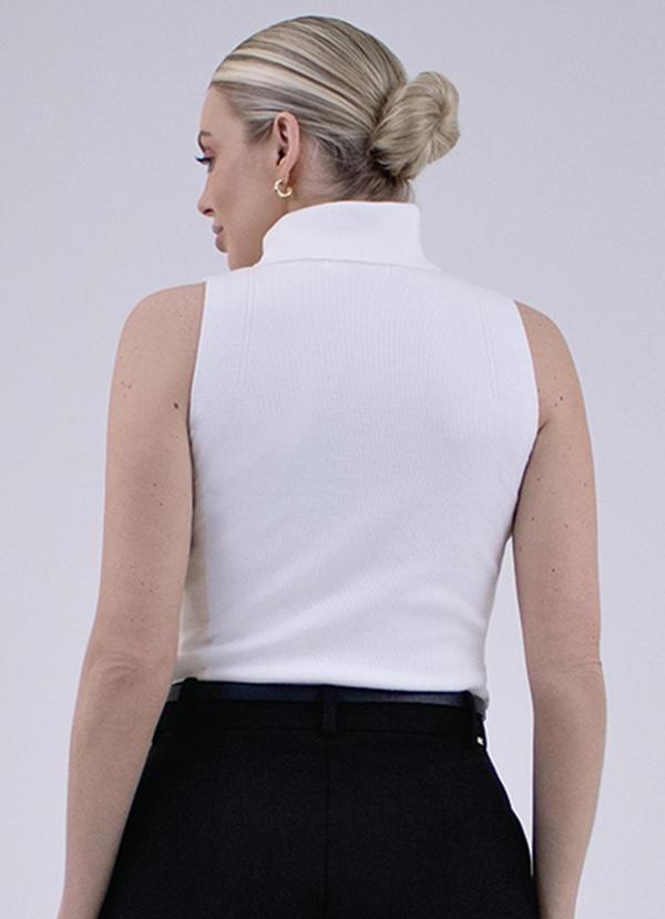 Principessa - Blusa Gola Alta de Tricot Off White Caetana 2