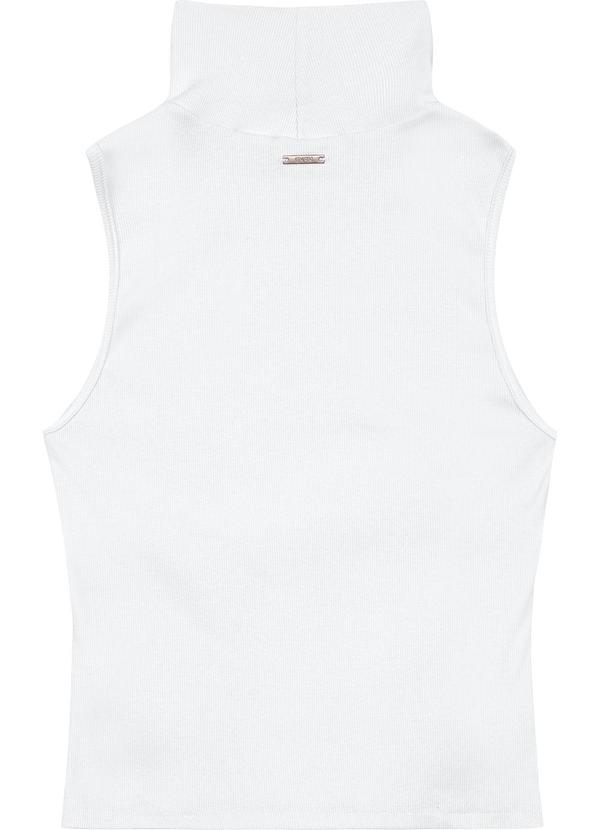 Enfim - Blusa Gola Alta em Ribana Branco 4