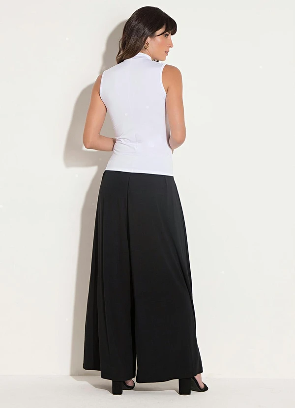 Quintess - Blusa Gola Alta sem Mangas Branca Quintess 5