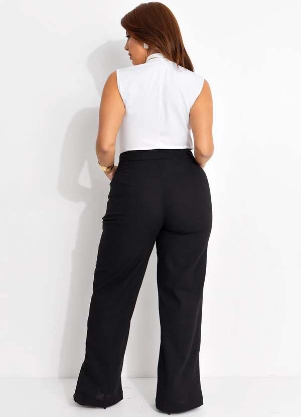 Quintess - Blusa Gola Alta sem Mangas Branca Quintess 9