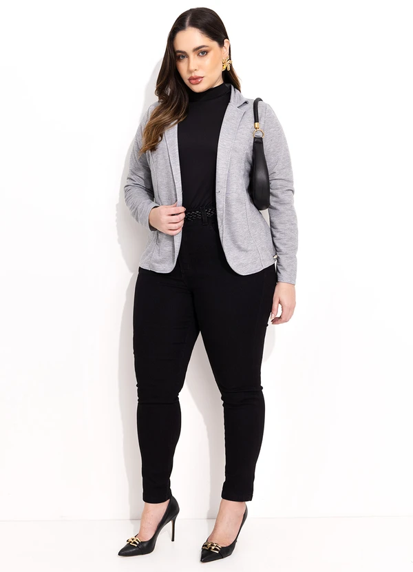 Quintess - Blusa Gola Alta sem Mangas Preta Quintess 16