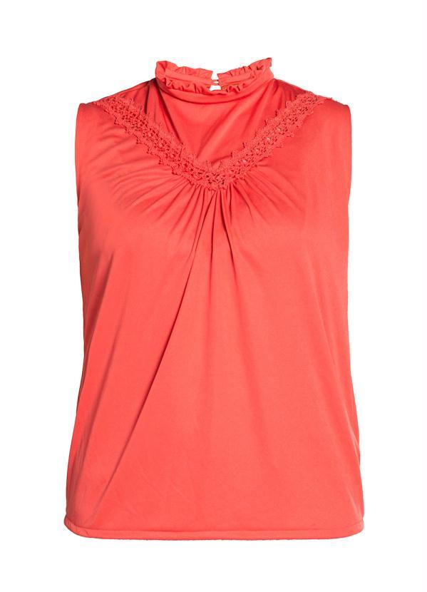 Outlet - Blusa Gola com Babado Salmão 14