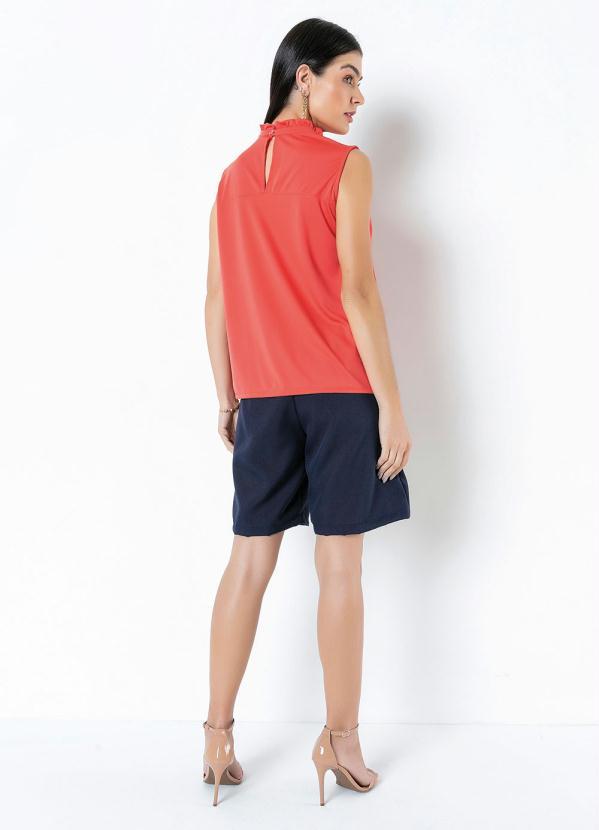 Outlet - Blusa Gola com Babado Salmão 4