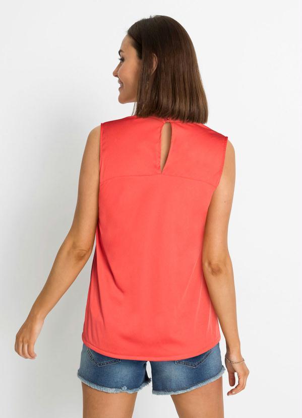 Outlet - Blusa Gola com Babado Salmão 6