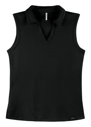 Outlet - Blusa Gola Polo Adulto Feminino Preto - OUTLET