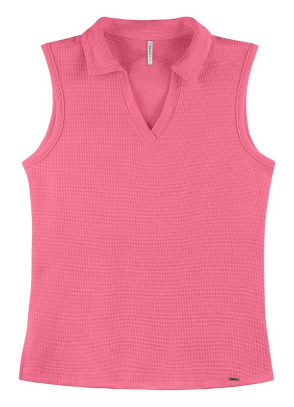Rezzato - Blusa Gola Polo Adulto Feminino Rosa