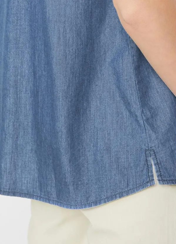 bonprix - Blusa Jeans Azul Médio 2