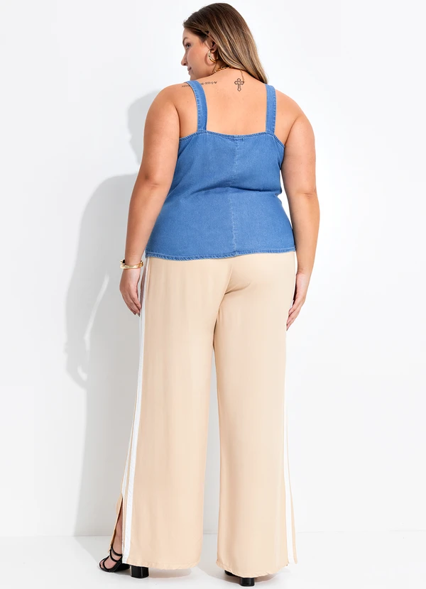 Quintess - Blusa Jeans Claro em Jeans 11