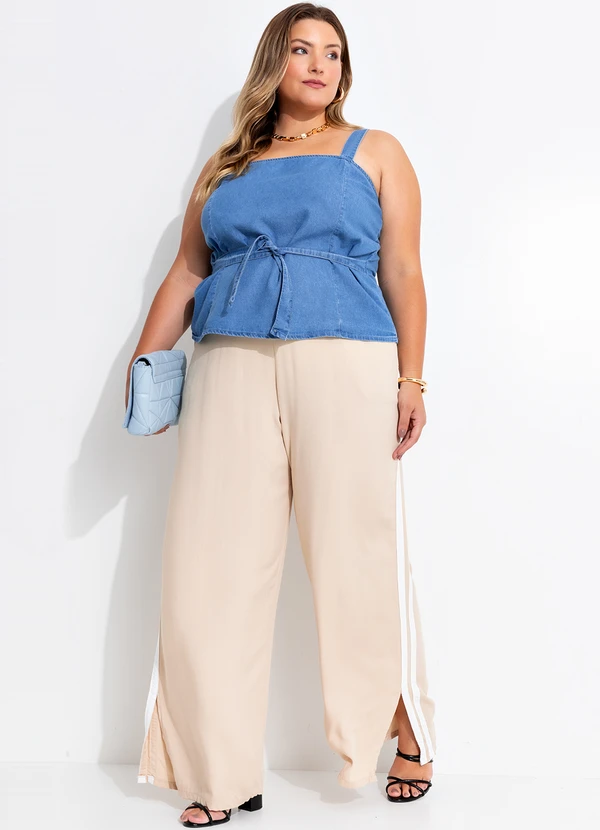 Quintess - Blusa Jeans Claro em Jeans 12