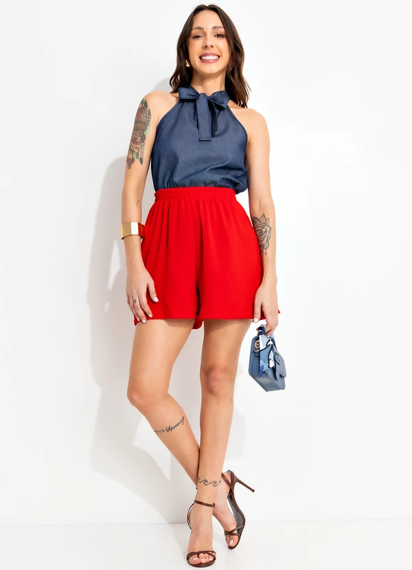 Bimini - Blusa Jeans Médio em Jeans Leve 3