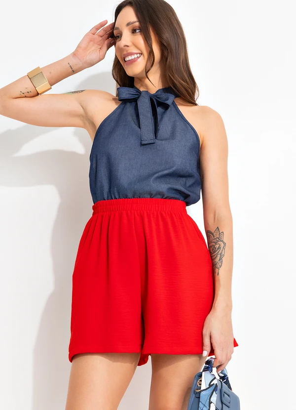 Bimini - Blusa Jeans Médio em Jeans Leve 7