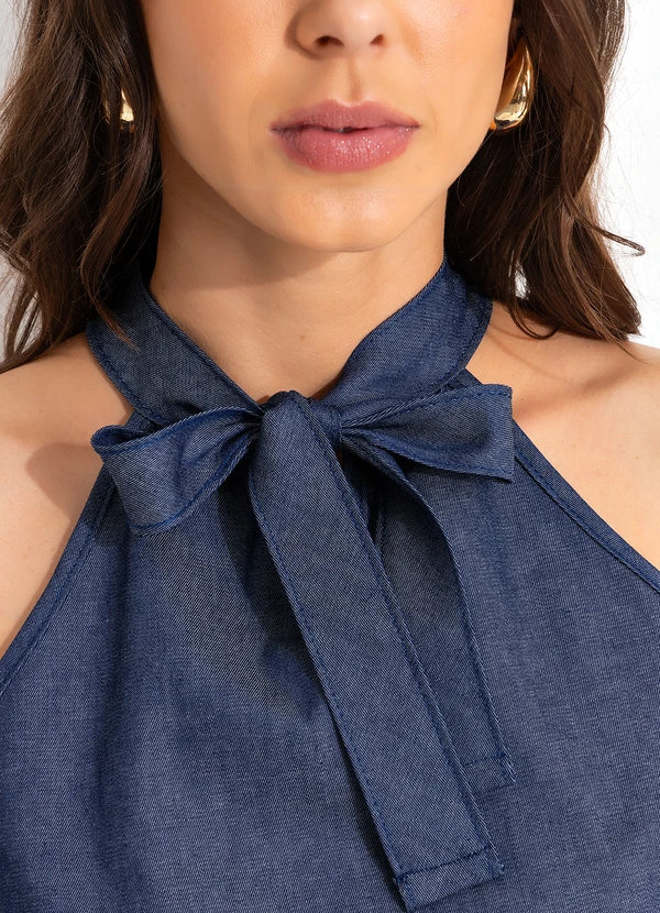 Bimini - Blusa Jeans Médio em Jeans Leve 8