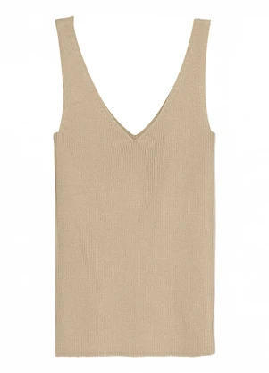 Enfim - Blusa Justa Canelada Areia - ENFIM