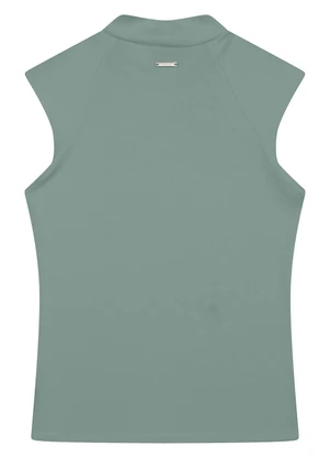 Enfim - Blusa Justa Canelada Azul Acinzentado - ENFIM