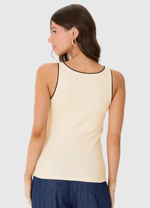 Malwee - Blusa Justa Canelada Off White - MALWEE