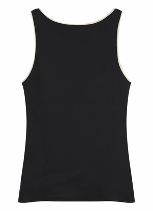 Malwee - Blusa Justa Canelada Preto - MALWEE