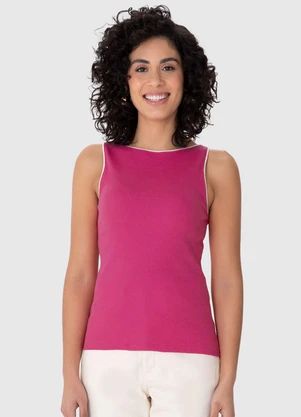 Malwee - Blusa Justa Canelada Rosa - MALWEE