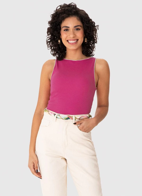 Malwee - Blusa Justa Canelada Rosa 4