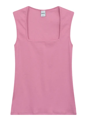 Malwee - Blusa Justa Canelada Rosa - MALWEE