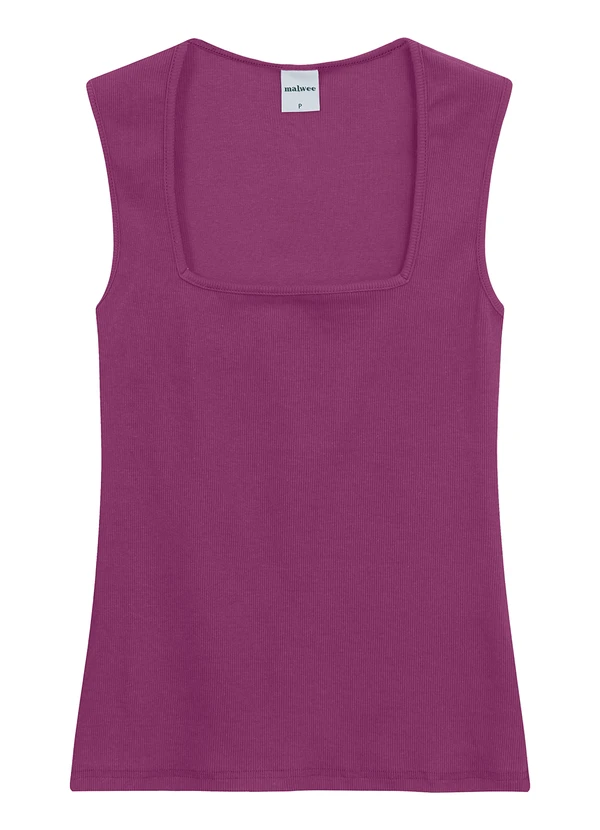 Malwee - Blusa Justa Canelada Roxo