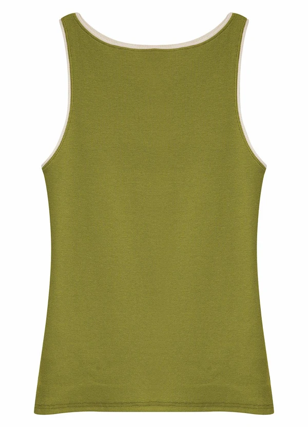 Malwee - Blusa Justa Canelada Verde Pistache