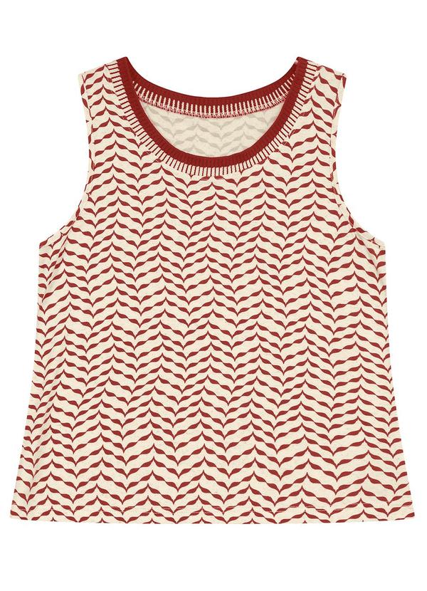 Malwee - Blusa Justa Chevron em Viscolinho Terracota 3