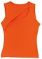 Enfim - Blusa Justa Cut Out Canelada Preto - variação: Laranja