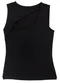 Enfim - Blusa Justa Cut Out Canelada Preto - variação: Preto