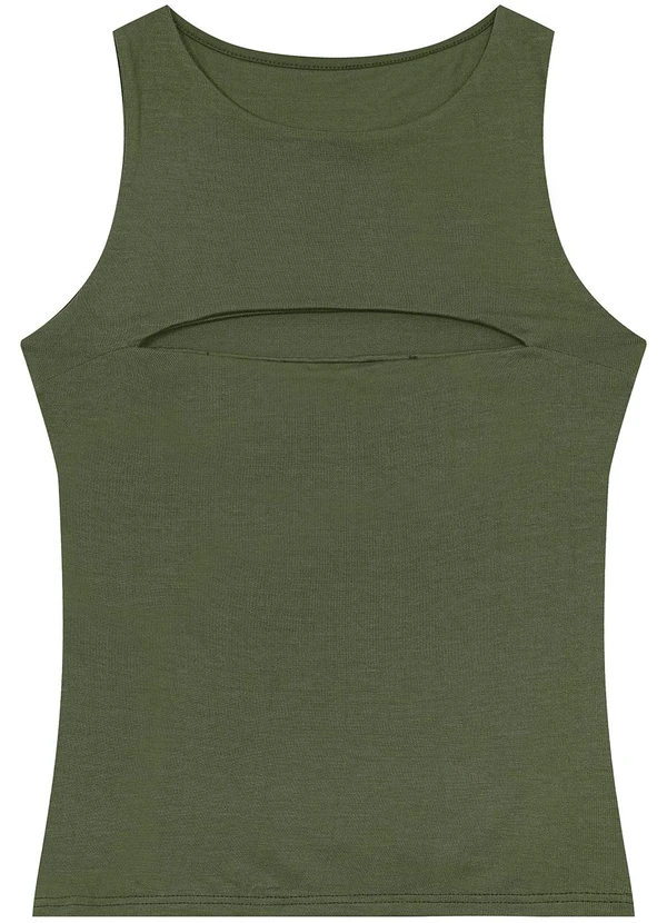 Enfim - Blusa Justa Cut Out Verde