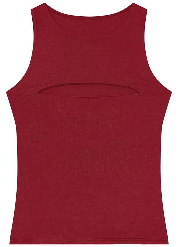 Enfim - Blusa Justa Cut Out Vermelho